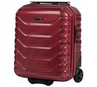 Wings Crake Maleta de cabina pequeña de 16", equipaje de mano gratuito para aviones, 4 ruedas giratorias, 100% POLICARBON indestructible, rojo, rojo, extra-small, Maleta