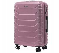 Wings Crake - Maleta mediana de 24", equipaje de viaje para aviones, 4 ruedas, 100% poliéster, indestructible, color rosa, Rosa., medium, Maleta