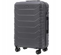 Wings Crake Maleta pequeña de 20", equipaje de mano para aviones, 4 ruedas giratorias, 100% POLICARBON indestructible, gris, gris, small, Maleta