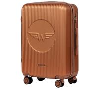 Wings Maleta rígida con ruedas y candado, marrón, 65,5x42,5x25,5, Maleta