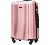 Wings Maleta rígida - Maleta de viaje grande y trolleys - Ultraligero con ruedas - Maleta Trolley Equipaje de mano - Maleta rígida con candado - Trolley Pequeño para Avión, Rosa., 65,5x41,5x24, Maleta