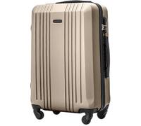 Wings Maleta rígida - Maleta de viaje grande y trolleys - Ultraligero con ruedas - Maleta Trolley Equipaje de mano - Maleta rígida con candado - Trolley Pequeño para Avión, champán, medium, Maleta