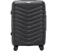 Wings Maleta rígida - Maleta de viaje grande y trolleys - Ultraligero con ruedas - Maleta Trolley Equipaje de mano - Maleta rígida con candado - Trolley Pequeño para Avión, Negro , 64x45x26, Maleta