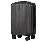 Wings Maleta rígida - Maleta de viaje grande y trolleys - Ultraligero con ruedas - Maleta Trolley Equipaje de mano - Maleta rígida con candado - Trolley Pequeño para Avión, gris oscuro, 57x37x22,