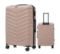 Wings Maleta rígida | Maleta de viaje y trolleys | ultraligero con ruedas | Maleta Trolley Equipaje de mano | Maleta rígida con candado | para avión, marrón, 75x50x30 cm, Maleta