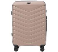 Wings Maleta rígida | Maleta de viaje y trolleys | ultraligero con ruedas | Maleta Trolley Equipaje de mano | Maleta rígida con candado | para avión, marrón, 64x45x26 cm, Maleta