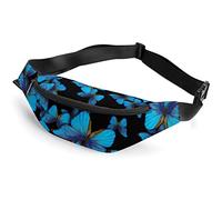 Wings of A Butterfly - Riñonera deportiva para adultos y niños, para hombres y mujeres, Black, Talla única, Riñoneras