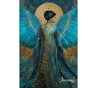 Wings of Light Journal: A Magical Writing Notebook with a Realistic Angel in Blue, Gold, and Turquoise