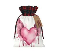 Wings of Love - Bolsas con cordón impreso, bolsas de regalo de tela para joyas, bolsas de regalo y recuerdos de fiesta