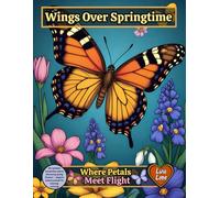 Wings Over Springtime - Where Petals Meet Flight: 60 realistic butterflies above blooming spring flowers - elegant nature scenes for relaxing coloring (Bloom & Petal Coloring Collection)