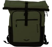 Wings ROOK Mochila de viaje con cierre enrollable, verde, 900D TPU, 29 L, impermeable, bolsillo para portátil de 15 pulgadas