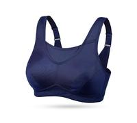 Wingslove Sujetador Deportivo para Mujer Talla Grande Sujetador Deportivo sin Aros sin Relleno de Alto Impacto (Azul Violeta,95B)