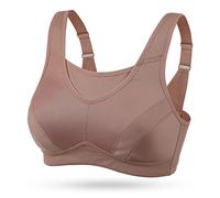 Wingslove Sujetador Deportivo para Mujer Talla Grande Sujetador Deportivo sin Aros sin Relleno de Alto Impacto (ámbar,100C)