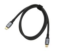 WINH Cable de Datos Tipo C a Tipo C, Soporte Tejido de Transferencia de 40 Gbps Pantalla 8K 60 Hz Cable de Datos USB 4,0 para Teléfono para Ordenador Portátil (20 centímetros)