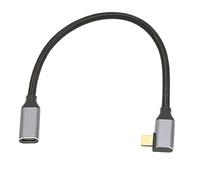 WINH Cable USB C a USB C 3.1 Gen 2, 4K 60Hz Cable USB C a USB C Ángulo Recto 90 Grados 10Gbps 100W 20V 5A para Estaciones de Acoplamiento (0,25 m)