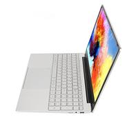 WINH Computadora Portátil HD, Pantalla IPS de 15,6 Pulgadas, Enchufe Europeo, Computadora Portátil Plateada para Oficina para Entretenimiento (8+128G Enchufe de la UE)