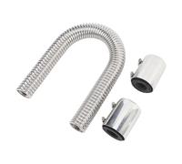 WINH Kit de Manguera de Radiador con Abrazadera de Tapa, Kit de Manguera de Radiador de Refrigerante Flexible de 24 Pulgadas para 1 3/4in 1 /2in /4 pulg. (SILVER)