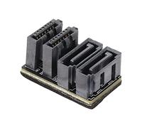 WINH Placa Base Interfaz de 7 Pines, Mejora de Enrutamiento de Cable Negro Interfaz Dual de 7 Pines Dirección de 180 Grados Portátil Compacta para Computadora para Oficina (para