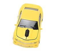 WINH Ratón Inalámbrico, 2.4GHz 1600DPI Sensor óptico Ratón para Computadora Portátil Luz LED Fácil de Operar Modo de Suspensión Automática para Computadora para PC (Amarillo)