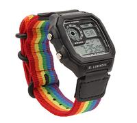 WINH Reloj Deportivo Al Aire Libre, Reloj Cronógrafo Digital Retro Luminoso Sistema de 12 24 Horas para Correr (6 Colores)