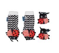 WINH Set de Calcetines de Buscador de Pies de Ráfaga de Muñeca, Calcetines de Sonajeros Infantiles Juguetes Suaves Resistentes a la Lágrima Multifuncional para Niños Pequeños (Tipo de Escarabajo)