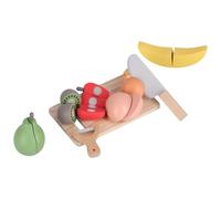 WINH Set de Frutas para Jugar, Juguete de Comida Educativa para el de la Comida para el de Cumpleaños (Combinación de Frutas de Caja de Madera simulada)