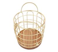 WINH Soporte de café, Construcción de Alambre de Metal Multifuncional Estable Hecha de Cápsulas de Base de café de Base de Madera Maciza para Almacenar la Canasta para un Hogar sin éxito (GOLD)