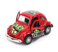 WINH Tire del Coche, Aleación 1:36 Juguete para Automóvil, Juguetes para el Automóvil, para Niños para Niños de Más de 3 Años de (Doodle Red)