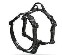 WINHYEPET True Love - Arnés de perro tipo Y reflectante, tela suave, cómodo ajustable y duradero, aplicable a todas las razas TLH6171 (negro, S)