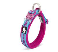 WINHYEPET True Love Collar Reflectante para Perro, Cincha de Nylon Cómodo y Seguro Hebilla Ajustable Conveniente Utilizado para Caminar para Perros pequeños Anillo para el Cuello,TLC50121