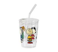 WINIAER Snoopy - Taza de plástico con tapa reutilizable