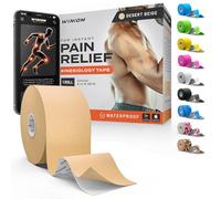 WINIOM Cinta de kinesiología, increíble soporte para deportes atléticos y recuperación + guía de cinta gratuita, rollo sin cortar de 2 pulgadas y 32 pies (beige desierto + guía de cinta gratuita,