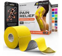 WINIOM Cinta De Kinesiología: Soporte Increíble Para Deportes Atléticos Y Recuperación + Guía De Vendaje Gratuita - Precortada 2" 16,4 Pies(Amarillo Soleado + Guía De Vendaje Gratuita, 1 Paquete) 16,4