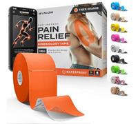WINIOM Cinta De Kinesiología: Soporte Increíble Para Deportes Atléticos Y Recuperación + Guía De Vendaje Gratuita - Precortada, 2", 32 Pies(Naranja Tigre + Guía De Vendaje Gratuita, 1 Paquete) 32 Pies