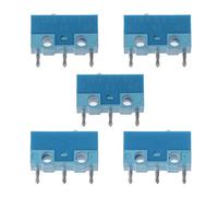 WINJEE, 5 Piezas Original HUANO White Dot Blue Shell 0.74N Mouse Micro Switch Contactos de aleación de Plata 20 Millones de por Vida