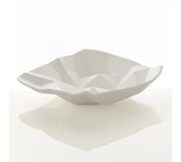 Wink Design Ligio Round Big - Centro de Mesa/vaciabolsillos de cerámica - Color Blanco Acabado Mate - 45 x 45 x 13 cm