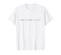 Wink If You'Re In On It Funny Conspiracy Theory Parody Joke Camiseta gráfica económica, Hombre, Blanco, M