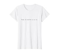 Wink If You'Re In On It Funny Conspiracy Theory Parody Joke Camiseta gráfica económica, Mujer, Blanco, L