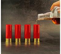Winkee - 4 vasos de chupito para escopetas, vasos de chupito con diseño de pistola, vasos de plástico para fiestas y festivales