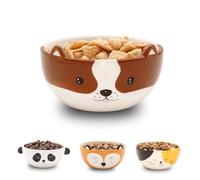 Winkee - Cuenco de cereales para perros Bino I Bonito cuenco pequeño de cerámica con orejas para perro I Regalo para perros de gres