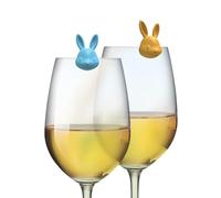 Winkee - Juego de 8 marcadores de cristal de conejo - Divertidos marcadores de cristal para vasos - Rotuladores para copas de vino para fiesta - Regalo para Pascua, Ninguna