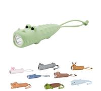 Winkee - Linterna de cocodrilo I La linda linterna LED pequeña I Recargable I aprox. 12 horas de duración de la batería I Con batería