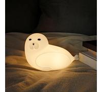 Winkee - Luz nocturna foca luz nocturna niños - luz nocturna para bebés - lámpara foca - lámpara de escritorio - lámpara de mesita de noche - decoración del dormitorio - regalo de Navidad, cumpleaños