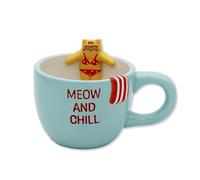 Winkee - Pool Buddies - Taza de café, diseño de gato