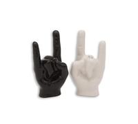 Winkee Rocks - Coctelera de sal y pimienta de cerámica I Die rockigen Spice Streuer en metal Hand Optik I Heavy Metal Geschenk