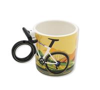 Winkee - Taza de café para bicicleta - Elegante taza de café con mango de bicicleta I Taza de té Coffee Ride I Accesorio perfecto para bicicleta