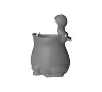 Winkee Vaso para cepillos de dientes con diseño de hipopótamo, divertido soporte para cepillos de dientes para niños y bebés, 10 x 10 x 13,5 cm