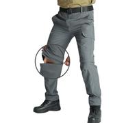 WINKEEY Pantalones Hombre con Bolsillos para Convertible Cremallera Pantalon Cargo Hombre para Secado Rápido Casual Ligereza Sólido Porosidad Jogger Pantalones de Trabajo Hombres,Gris XL