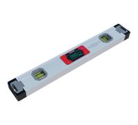 Winkel Finder Digital 40 cm Aleación - Nivel digital con doble dirección, imanes fuertes, zumbador a 90 grados, pantalla iluminada, caja de nivelación para artesanos (rojo)