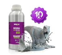 WINKLE FEED YOUR PRINTER Resina 3D 10K Gris 1kg | Impresora 3D Resina | Resistente a Impactos | Alta Precisión y Bajo Olor | Acabado Detallado